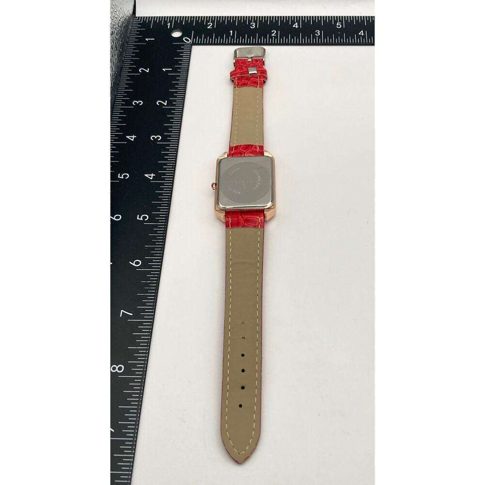 Strada Pink Rose Women's Watch 29mm - New Battery - Adjustable Red Band - Picture 8 of 10
